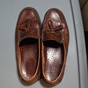 Leather Bass Men's Rich Brown Tassel Loafers 11M Strout